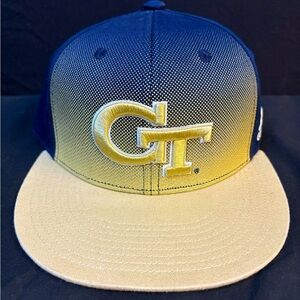 GT Adidas Georgia Tech Logo Hat Navy Gold Adjustable Velcro One Size